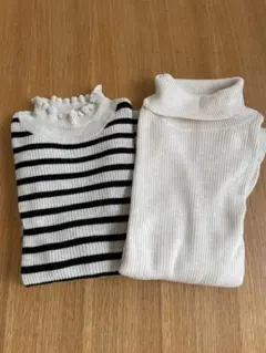 サマンサモスモス　タートル&ハイネックニット2点セット