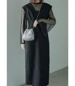 2wayメタルメッシュショルダーバッグ 巾着 パーティーバッグ/niana