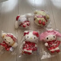 サンリオ いちご新聞　50周年　マスコットホルダー　キティセット