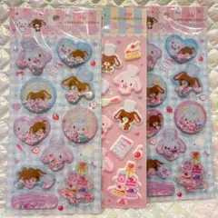 シュガーバニーズ シャカシャカシール ぷくぷくシール　3枚セットのサムネイル