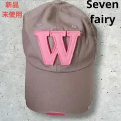 【新品未使用】セブンフェアリー セレクトピンクグレーキャップ ダメージ加工