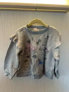 mezzo piano メゾピアノ　刺繍トレーナー グレー　110cm