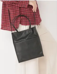 (中古)studio CLIPブラックショルダーバッグ