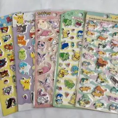 ポケモンシール　5枚セット ぷっくりシール　スポンジシール　海外正規品