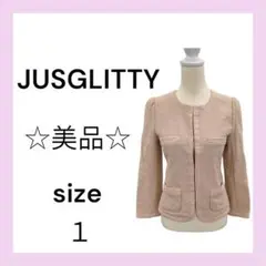 ☆美品☆　JUSGULITTY ジャスグリッティー　長袖ジャケット　アイボリー