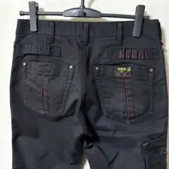 EDWIN ゴルフ ロングパンツ ブラック 黒 メンズ Sサイズ