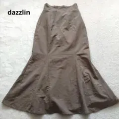 dazzlin マーメイドスカート ロング丈 ブラウン 無地 きれいめ