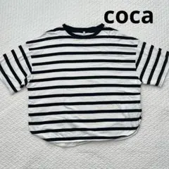 coca コカ ボーダートップス ラウンドヘム