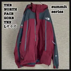ノースフェイス】マウンテンパーカーワインレッド刺繍ゴアテックスサミットE3