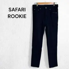 サファリルーキー スキニーパンツ ストレッチ スリム テーパード バックゴム L