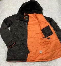 アルファインダストリーズ　ミリタリージャケット　N3B　ダークブラウン　ジャンク