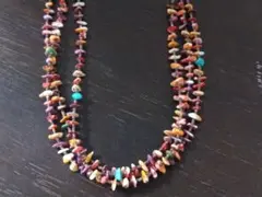 希少年代物　サントドミンゴ族　ヒシストーンmix 3連ネックレス