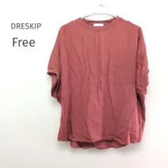 DRESKIP ギャザースリーブ F テラコッタ ゆったり シンプルのサムネイル