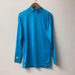 x185 adidas ゴルフ 長袖ハイネックカットソー 青 M