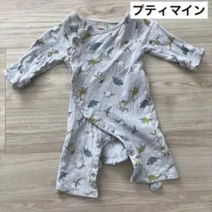 petit main 恐竜柄ロンパース 80