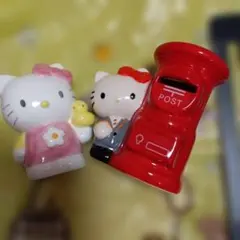 ハローキティ 陶器製 　貯金箱 2点セット