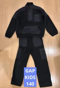 GAP KIDS ボア　フリース　セットアップ　アノラック　パンツ　黒　140