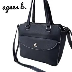 【agnes b.】OAS04M-01オールレザー 2wayトートバッグ