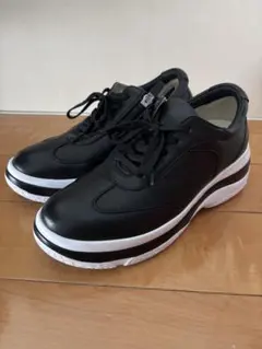 FITJOY （フィットジョイ）厚底 5 eyelet スニーカー（BLK）