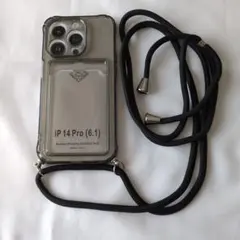 iPhone 14 Pro (6.1) 　スマホケース　ストラップ付き　ソフト