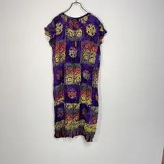 ワンピース　カットソー　パープル　インドネシア製