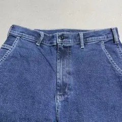 ＜ユニクロ UNIQLO＞ダークブルー ストレートデニム カーゴパンツ