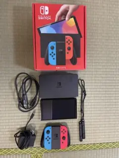 【美品】Switch有機EL Joy-Con ネオンブルー/ネオンレッド