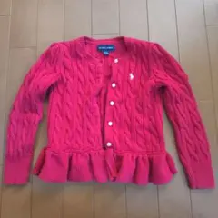 Ralph Lauren 赤色 カーディガン 100cm