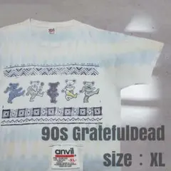 90s usa製 グレイトフルデッド ダンシングベア タイダイ T XL