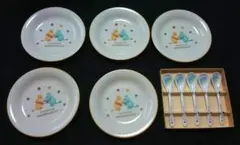 山加 ムーミンのプレート5枚＆スプーンセット アニメ絵バージョン 送料込み
