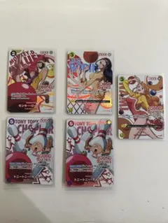ワンピースカードゲーム ラウンドワン　プロモ ルフィ　ナミ　ロビン　チョッパー