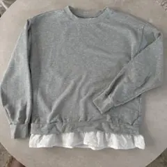 GAP グレー スウェットトレーナー フリル付き 160