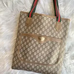 【大容量】GUCCI グッチ GG柄　トートバッグ　PVC シェリーライン