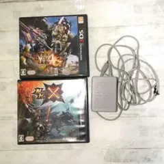 モンスターハンター4G & X セットと 3DS用のACアダプター付き