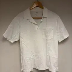 UNIQLO ホワイト ポロシャツ Mサイズ ポケット付き