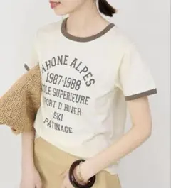 2025SS SLOBE IENA ヴィンテージプリント リンガーTシャツ