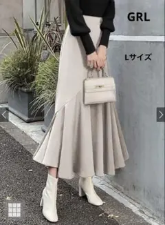 9/30まで出品【GRL 】アシンメトリーマーメイドスカート アイボリー L