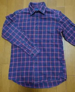 UNIQLO フランネルシャツ Sサイズ 赤青チェック