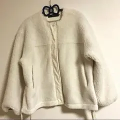 チャオパニックティピー 2wayクリーム色 ムートンコート ダブルジップ 