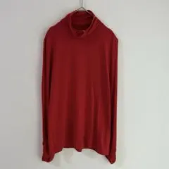 4836 PART2 ジュンコシマダ　タートルネックカットソー　長袖　赤　L