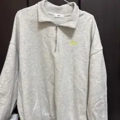 WEGO ハーフジップ トレーナー S グレー