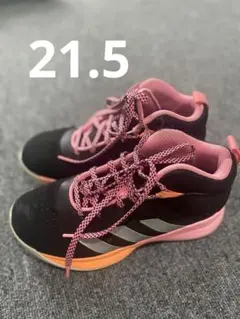 adidas バスケットシューズ ブラック/ピンク21.5センチ