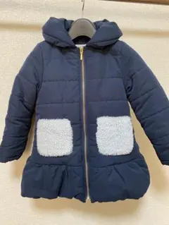 【美品】The Shop TK 女の子 120 内綿ダウン ネイビー 紺色