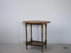 英国アンティーク木製サイドテーブル/オケージョナル机/飾り棚/花台(91-234