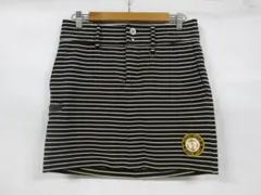 R128 EDWIN GOLF ゴルフウェア スカート M 黒ボーダーのサムネイル
