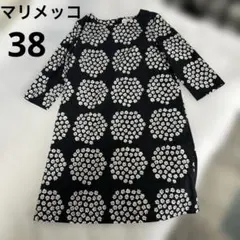 レディース マリメッコ marimekko プケッティ 黒 ワンピース 38のサムネイル
