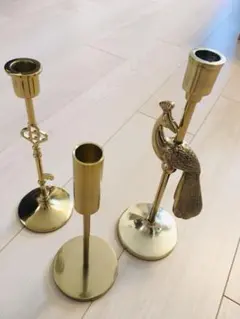 アンティーク◆キャンドルホルダー◆3本セット