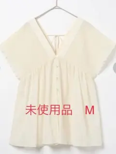【新品未使用品】グローバルワーク　半袖　ブラウス　アイボリーのサムネイル