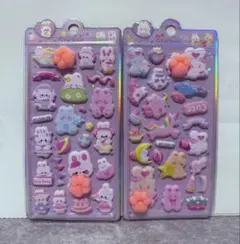 かわいいキャラクター立体シール2シートセット