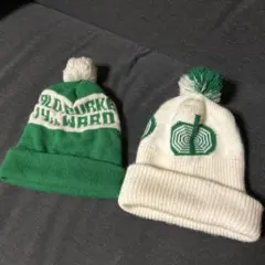 ポンポン付きニット帽 2個セット